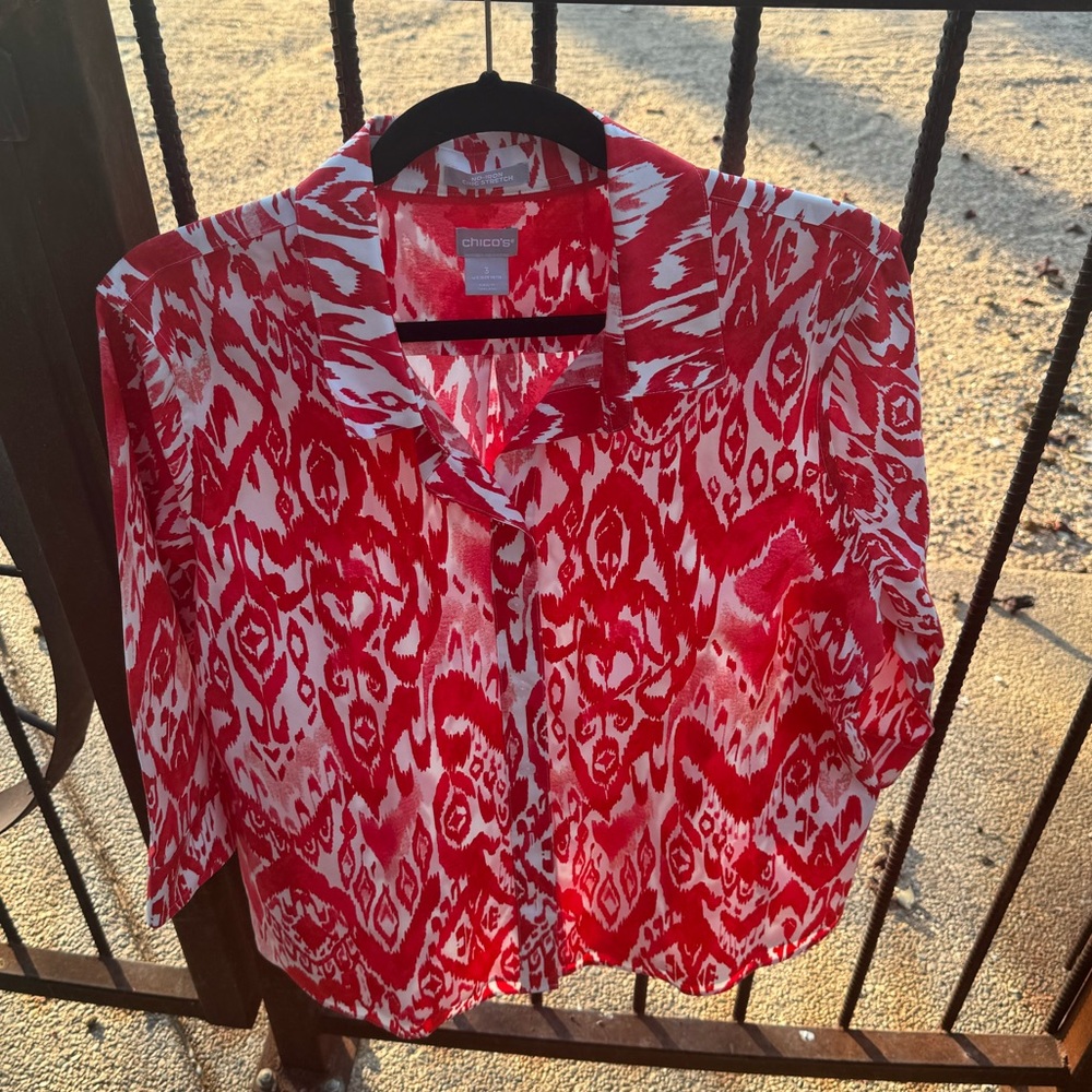 Chico’s 3/4 Sleeve Non-Iron 16/18 Chico’s Size 3